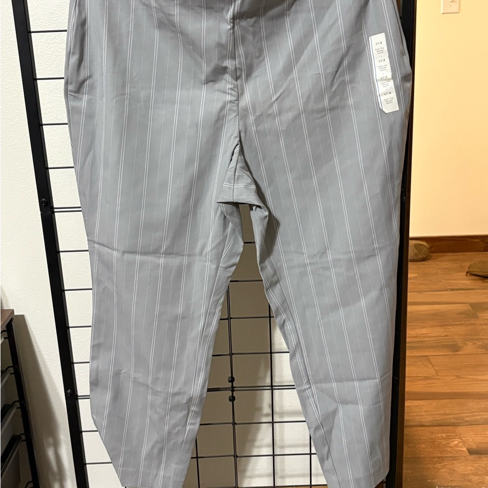 Gray Pinstripe Pants